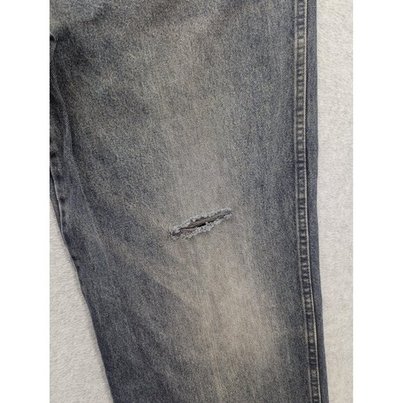 Vintage H.I.S Jeans Mens 42x34 Blue Gray Distressed Stonewash 90s Made USA Y2K - Picture 4 of 15
